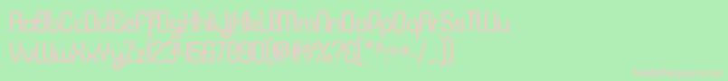 KleptocracyltRegular Font – Pink Fonts on Green Background