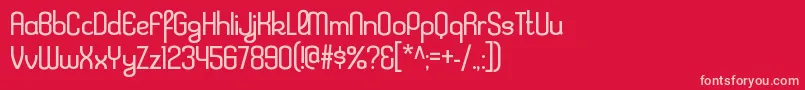 KleptocracyltRegular Font – Pink Fonts on Red Background