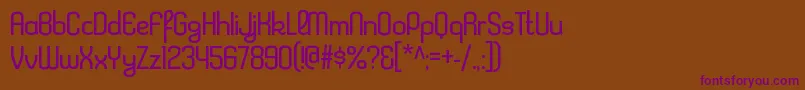 KleptocracyltRegular Font – Purple Fonts on Brown Background