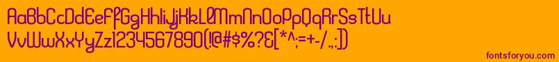 KleptocracyltRegular Font – Purple Fonts on Orange Background