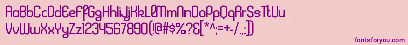 KleptocracyltRegular Font – Purple Fonts on Pink Background