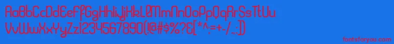 Шрифт KleptocracyltRegular – красные шрифты на синем фоне