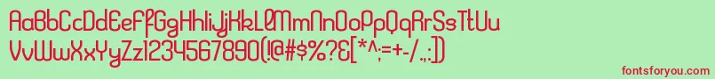 フォントKleptocracyltRegular – 赤い文字の緑の背景
