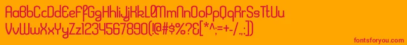 KleptocracyltRegular Font – Red Fonts on Orange Background