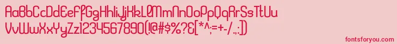 KleptocracyltRegular Font – Red Fonts on Pink Background