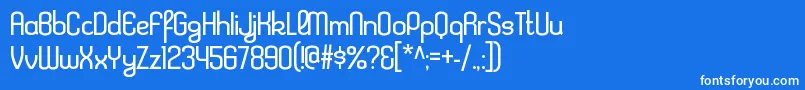 KleptocracyltRegular Font – White Fonts on Blue Background