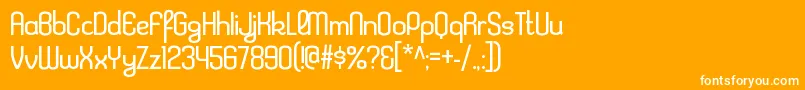 KleptocracyltRegular Font – White Fonts on Orange Background