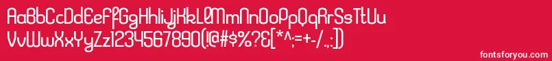 KleptocracyltRegular Font – White Fonts on Red Background