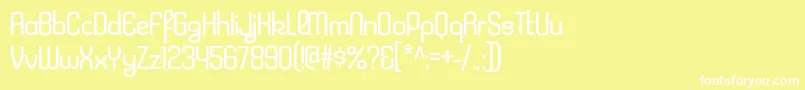 KleptocracyltRegular Font – White Fonts on Yellow Background