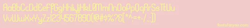 KleptocracyltRegular Font – Yellow Fonts on Pink Background