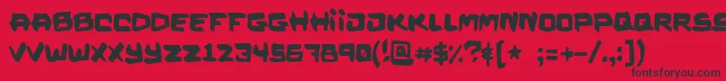 Kalysterine Font – Black Fonts on Red Background