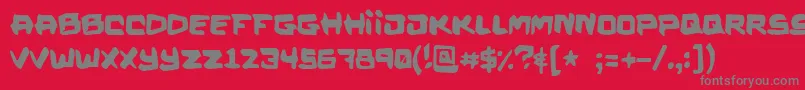 Kalysterine Font – Gray Fonts on Red Background