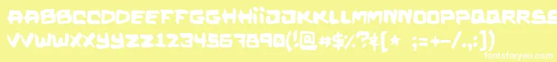 フォントKalysterine – 黄色い背景に白い文字