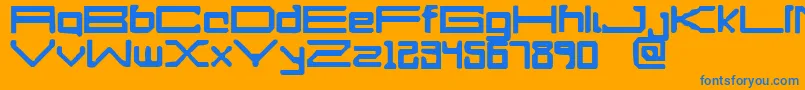 Perfectdrown Font – Blue Fonts on Orange Background