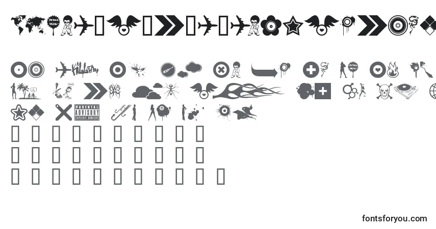 Czcionka TheB.O.M.B.BestOfMagurnoBrushes – alfabet, cyfry, specjalne znaki