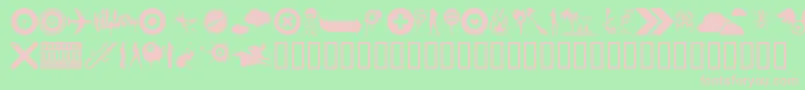 TheB.O.M.B.BestOfMagurnoBrushes Font – Pink Fonts on Green Background