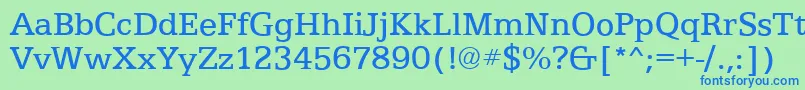 フォントEgyptianTextRegular – 青い文字は緑の背景です。