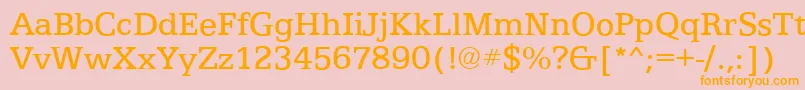 EgyptianTextRegular Font – Orange Fonts on Pink Background