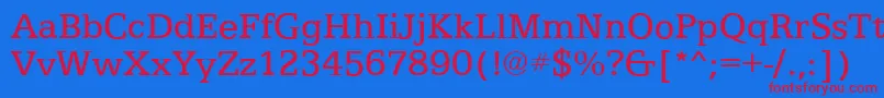 EgyptianTextRegular Font – Red Fonts on Blue Background