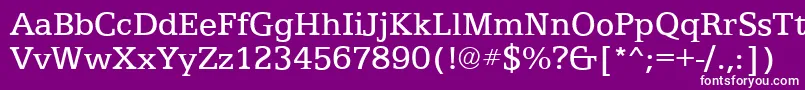 EgyptianTextRegular Font – White Fonts on Purple Background