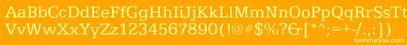 フォントEgyptianTextRegular – オレンジの背景に黄色の文字