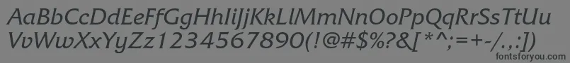 Шрифт FrizquadratacItalic – чёрные шрифты на сером фоне