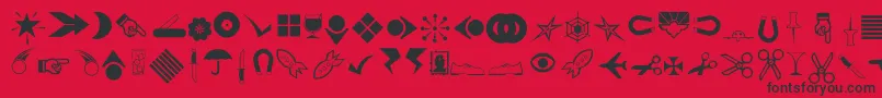 Rsbillsdng Font – Black Fonts on Red Background