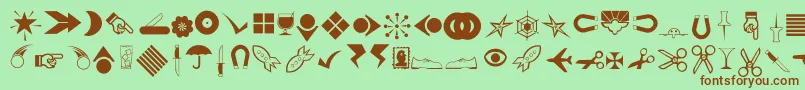 Rsbillsdng Font – Brown Fonts on Green Background