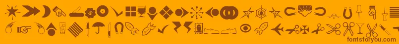 Rsbillsdng Font – Brown Fonts on Orange Background
