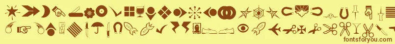 Rsbillsdng Font – Brown Fonts on Yellow Background