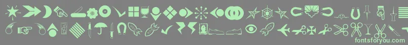 Rsbillsdng Font – Green Fonts on Gray Background