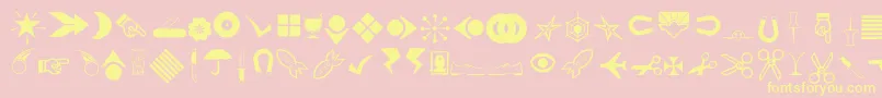 Rsbillsdng Font – Yellow Fonts on Pink Background