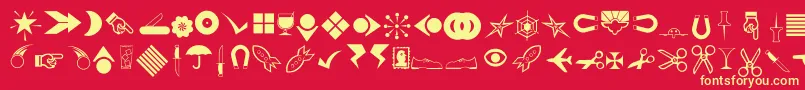 Rsbillsdng Font – Yellow Fonts on Red Background