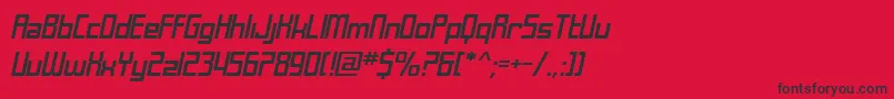 SfLaundromaticExtendedOblique Font – Black Fonts on Red Background