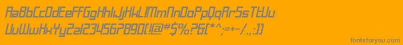 SfLaundromaticExtendedOblique Font – Gray Fonts on Orange Background