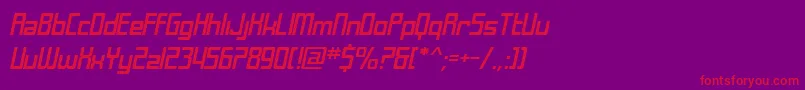 SfLaundromaticExtendedOblique Font – Red Fonts on Purple Background