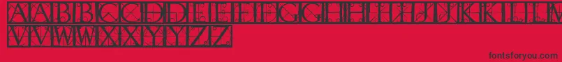 Police Capsrandomishbricks – polices noires sur fond rouge