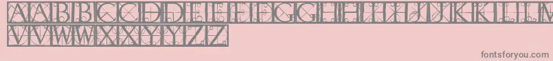 Capsrandomishbricks Font – Gray Fonts on Pink Background