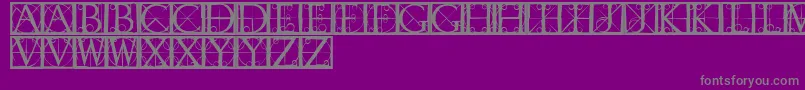 Capsrandomishbricks Font – Gray Fonts on Purple Background