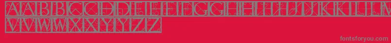 Capsrandomishbricks Font – Gray Fonts on Red Background