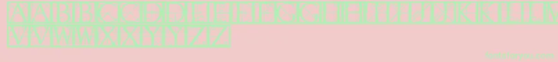 Capsrandomishbricks Font – Green Fonts on Pink Background
