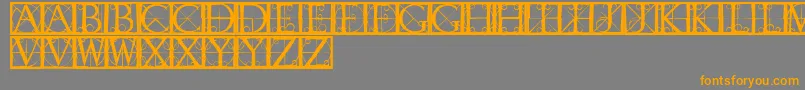 Capsrandomishbricks Font – Orange Fonts on Gray Background