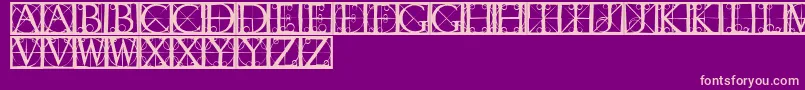 Capsrandomishbricks Font – Pink Fonts on Purple Background