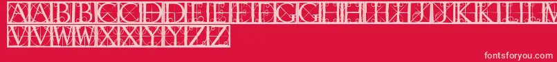 Capsrandomishbricks Font – Pink Fonts on Red Background