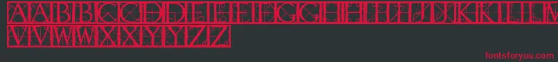 Capsrandomishbricks Font – Red Fonts on Black Background