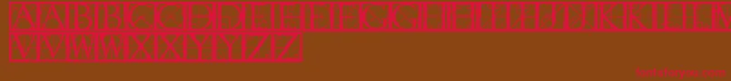 Capsrandomishbricks Font – Red Fonts on Brown Background
