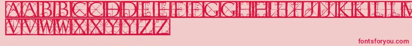 Capsrandomishbricks Font – Red Fonts on Pink Background