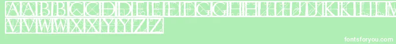 Capsrandomishbricks Font – White Fonts on Green Background