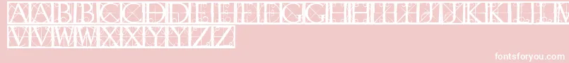 Capsrandomishbricks Font – White Fonts on Pink Background