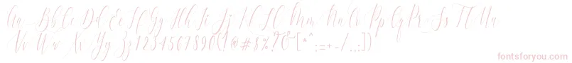 CharlotteCalligraphyR1-fontti – vaaleanpunaiset fontit